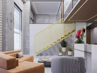 DUPLEX OFFICE  MODERN STYLE 3D model