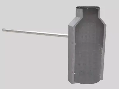 Manhole 3D Model metal bottle with handle 3D model