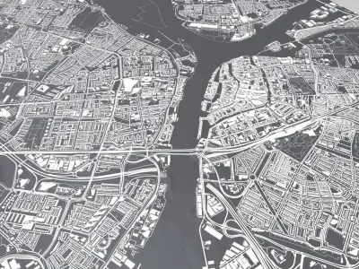 Cityscape Dordrecht Netherlands 3D model