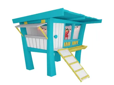 3D Tree House Set With Rig 3D model