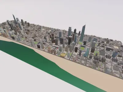 City-modern city- urban 3D model