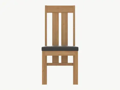 Chair Turin light oak 3D model