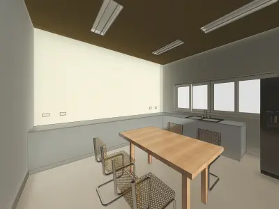 Small interior by REVIT 3D model