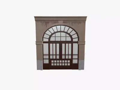 Window Wall Low-poly 3D model
