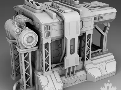 Martian main production department 3D print model