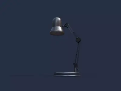 Table rust lamp Hi-poly  3D model