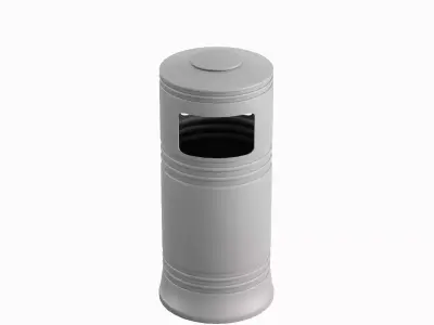 Street Trash Bin 03  Low-poly 3D model
