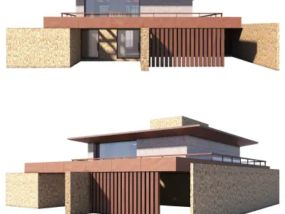 Modern house 001 3D model