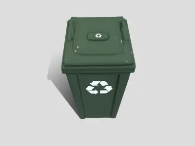 Wheelie Bin Low-poly 3D model