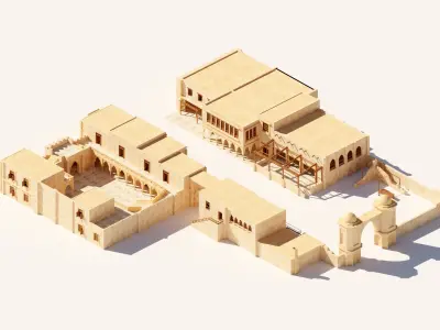 ancient desert building 3D model