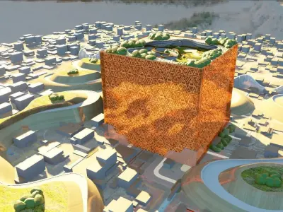 futuristic build city 3D model