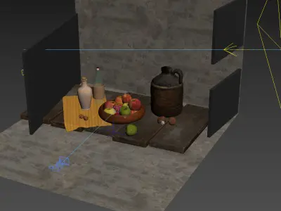 Still life photo set  Low-poly 3D model