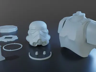 Stormtrooper Bust 3D print model