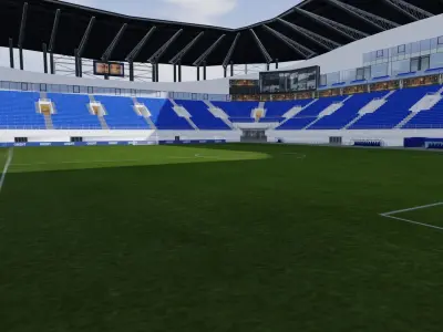 Ghelamco Arena Arteveldestadion Ghent Belgium Low-poly 3D model