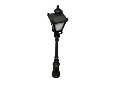 Victorian Street Lamp 3D Model  Classic Street Light Game Ready Low-poly 3D model