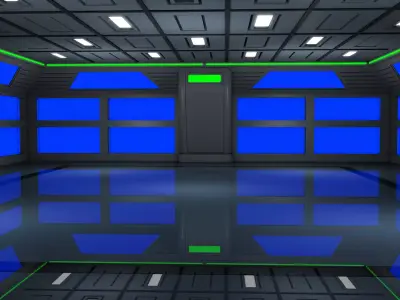 Sci Fi Room 3D model 65