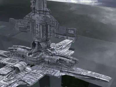 Unique Sci-Fi Tower Design 3D model