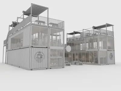 Container Cafe 4 3D model