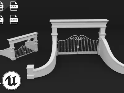 Classic Gate Free 3D model
