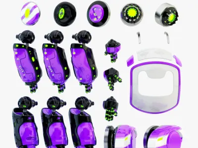 Dog walker IX bot 3D model