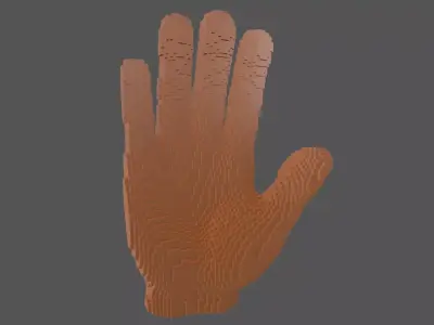 Voxel Style Hand v1 004 3D model