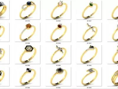 Engagement ring  55 light weight 3dm cad files part 07 3D print model