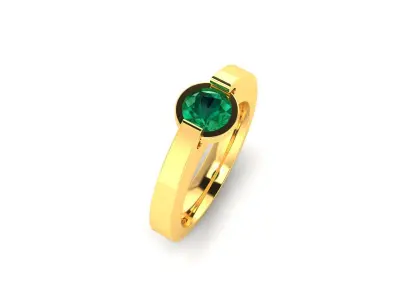 Solitaire Engagement Wedding Diamond Ring 3D print model 3