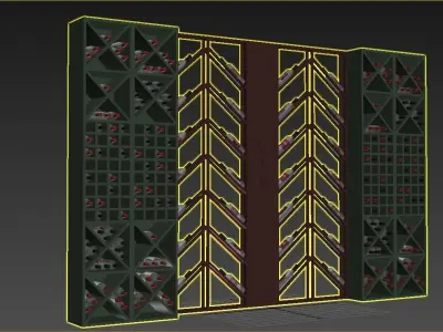 Wine Shelf 6 3D model