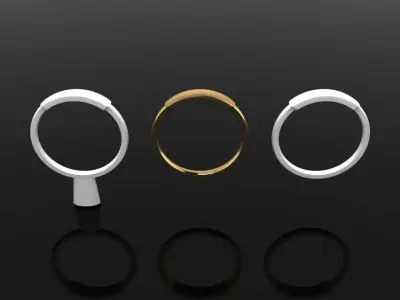 DAINTY ID BAR RING BAND MIX SIZE 4 5 6 7 8 9 10  3D print model