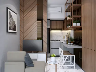 Design Bedroom Modern  Low-poly 3D model