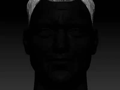 Haircut male sculpt human anatomy fantasy face scifi  3D model