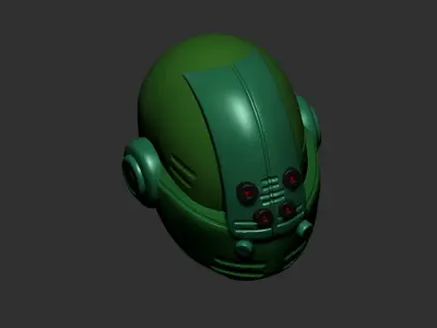 helmet high poly sculpt 3d printable ver 7 3D model 3D model