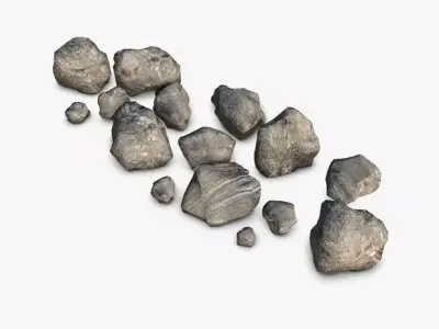 Rocks Low-poly 3D model