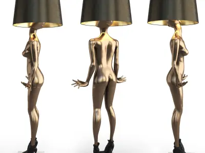 Mannequin Floor Lamp Frederika 3D model