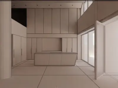 Ready to Use Photo-Realistic Empty Room in Blender and UE5 Low-poly 3D model