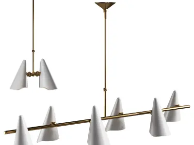 Coco Linear Chandelier 3D model