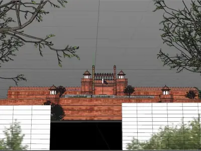 RED FORT  Low-poly 3D model