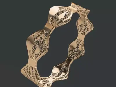 1376 Royal Colonnade Bangle 8gm 3D print model