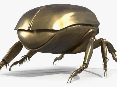  Egyptian Scarab Figurine Gold 