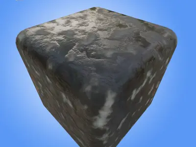 Lowpoly Cube Ice Free low-poly 3D model