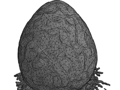 Glowing SciFi Alien Egg Low-poly 3D model