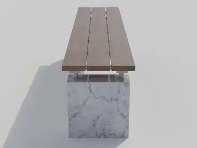 Park Bench 1 - Low poly PBR Low-poly 3D model