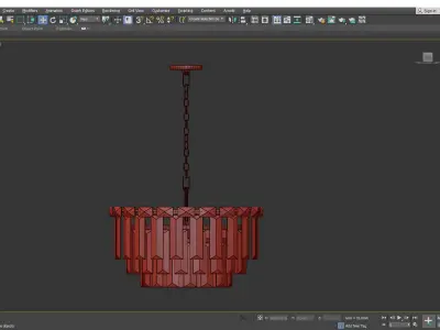 Arden Chandelier Low-poly 3D model