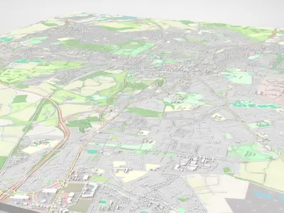 Cityscape Colchester United Kingdom 3D model