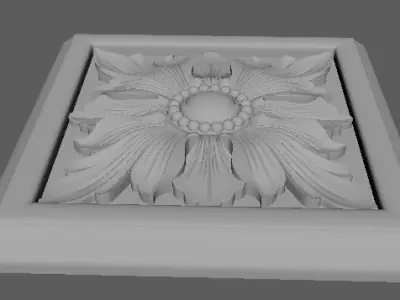 rosette flower 3D model 33