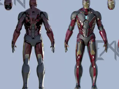 Iron Man MK00 Stealth Armor 3D model