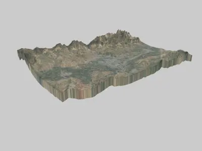DUSHANBE City Low-poly 3D model