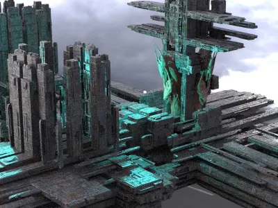 Dragon Sci fi Cult City Halls City Blocks 2 3D model