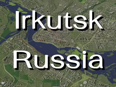 Irkutsk Russia - city and urban 3D model