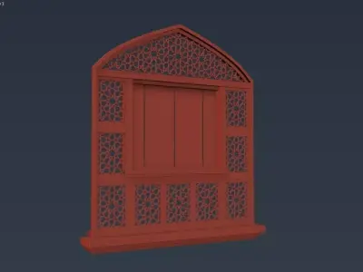 Arched Window 01 3D model